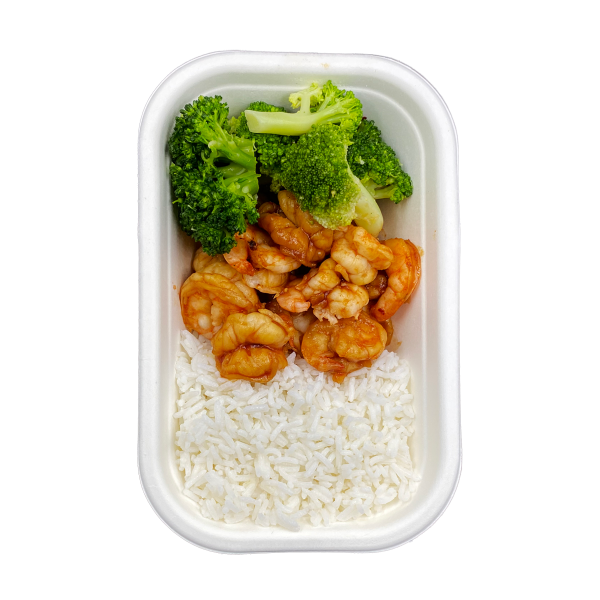 Honey Garlic Shrimp met rijst